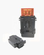 Body: Black PA 66 Accessories: Optional amperage identification inserts - colour coded with rating embossed. Contact sales for further information. Features: Gangable & lateral fixing. Terminals: BK =Bulk Pack, RL = Reel Pack Cable Size: Max. cable size i