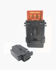 Body: Black PA 66 Accessories: Optional amperage identification inserts - colour coded with rating embossed. Contact sales for further information. Features: Gangable & lateral fixing. Terminals: BK =Bulk Pack, RL = Reel Pack Cable Size: Max. cable size i